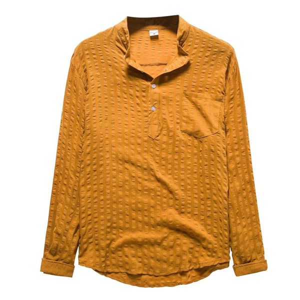 men's casual shirts solid color linen cotton shirt long sleeve pocket button stand collar autumn simple fashion, White;black
men's casual shirts solid color linen cotton shirt long sleeve pocket button stand collar autumn simple fashion, White;black