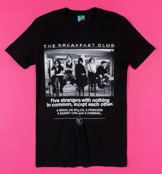 official the breakfast club detention black t-shirt, White;black
official the breakfast club detention black t-shirt, White;black