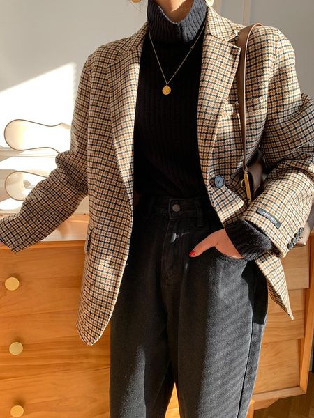 women's wool & blends limit to 280000 birds double sided cashmere coat female brief paragraph high end small suit cloth, Black
women's wool & blends limit to 280000 birds double sided cashmere coat female brief paragraph high end small suit cloth, Black