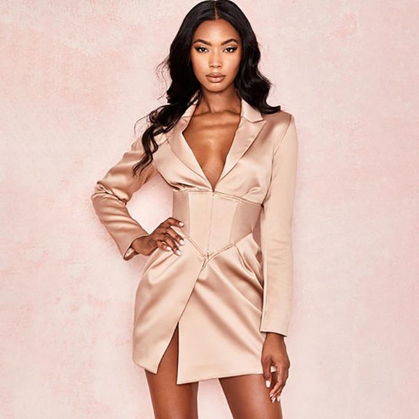 women stylish tight fitting outerwear khaki v-neck blazer solid color slim women's dress suits winter & blazers, White;black
women stylish tight fitting outerwear khaki v-neck blazer solid color slim women's dress suits winter & blazers, White;black
