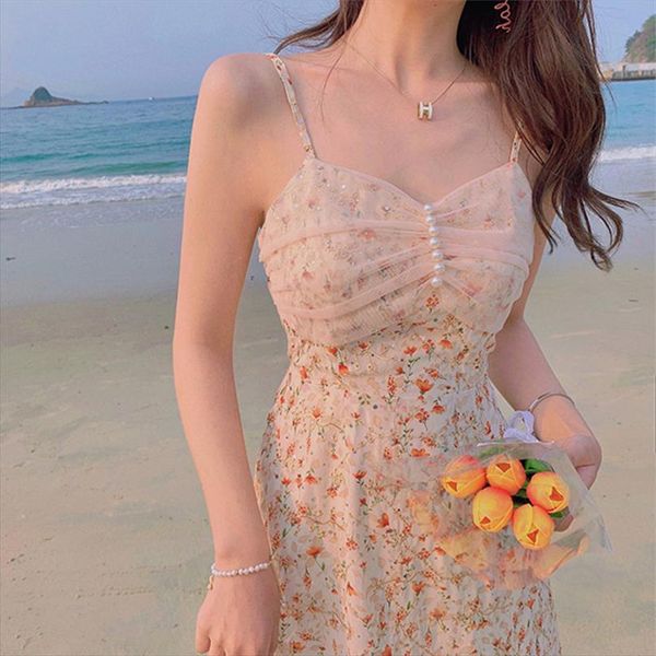 elegant vintage strap chic womens dress floral midi beach party one piece korean style summer, Black;gray
elegant vintage strap chic womens dress floral midi beach party one piece korean style summer, Black;gray
