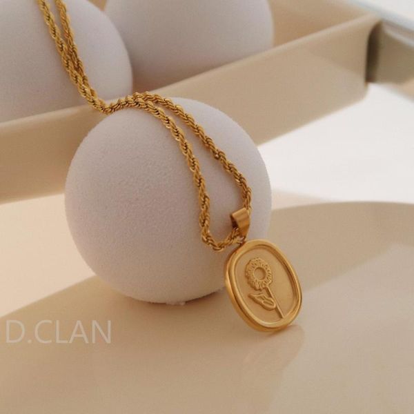 pendant necklaces d clan vintage titanium steel necklace sunflower stacking piece, Silver
pendant necklaces d clan vintage titanium steel necklace sunflower stacking piece, Silver