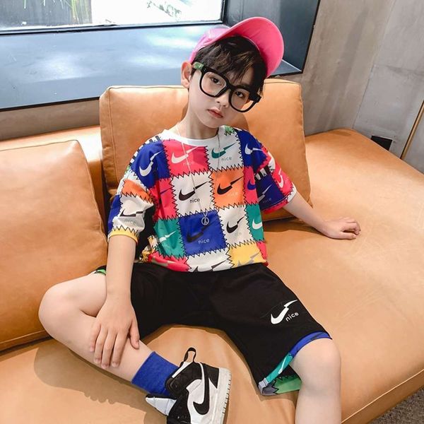 children's wear boys' summer suit children's handsome sportswear short sleeve quick drying clothes, White
children's wear boys' summer suit children's handsome sportswear short sleeve quick drying clothes, White