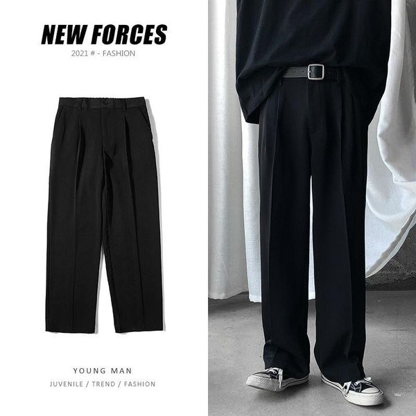 men's suits & blazers summer black suit pants fashion business society mens dress korean loose straight wide leg men trousers s-4xl, White;black
men's suits & blazers summer black suit pants fashion business society mens dress korean loose straight wide leg men trousers s-4xl, White;black