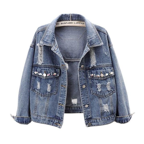 women's jackets spring autumn vintage blue diamonds holes denim jacket women boyfriend outerwear big size loose short jeans coat female, Black;brown
women's jackets spring autumn vintage blue diamonds holes denim jacket women boyfriend outerwear big size loose short jeans coat female, Black;brown