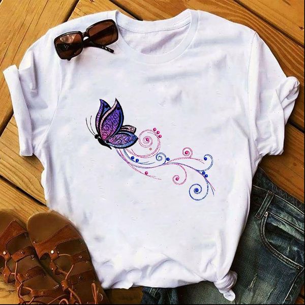 butterfly dreamcatcher print women t shirt short sleeve o neck loose tee clothes camisetas mujer, White
butterfly dreamcatcher print women t shirt short sleeve o neck loose tee clothes camisetas mujer, White