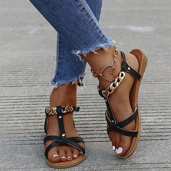 women t tied buckle sewing peep toe sandals woman summer beach flats female casual shoes ladies big size footwear, Black
women t tied buckle sewing peep toe sandals woman summer beach flats female casual shoes ladies big size footwear, Black