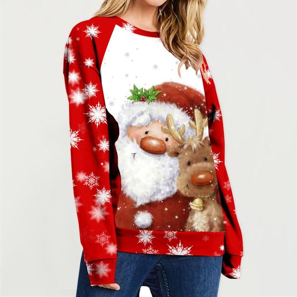 women's hoodies & sweatshirts long sleeve splicing printed ladies casual christmas santa claus elk print pullover women, Black
women's hoodies & sweatshirts long sleeve splicing printed ladies casual christmas santa claus elk print pullover women, Black