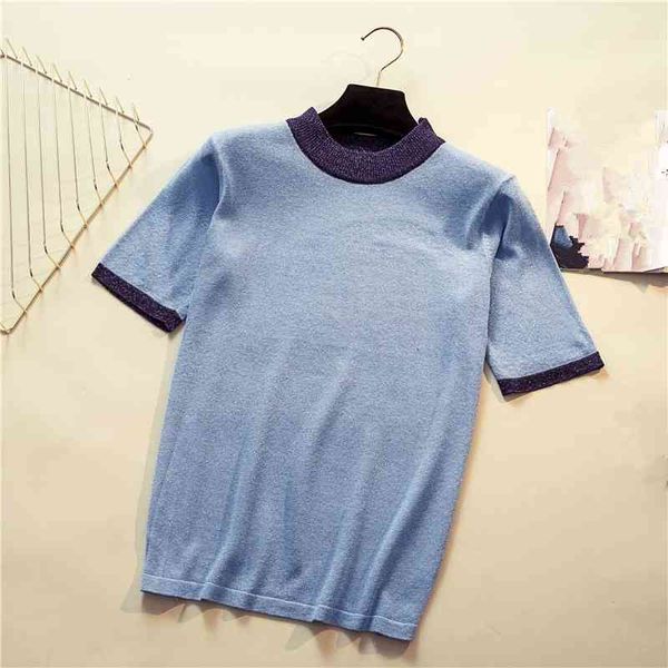 women's t-shirt neploe summer korean hit color knitted women shirts ly short sleeve casual o-neck fashion thin t shirt 673641 sk9a, White
women's t-shirt neploe summer korean hit color knitted women shirts ly short sleeve casual o-neck fashion thin t shirt 673641 sk9a, White