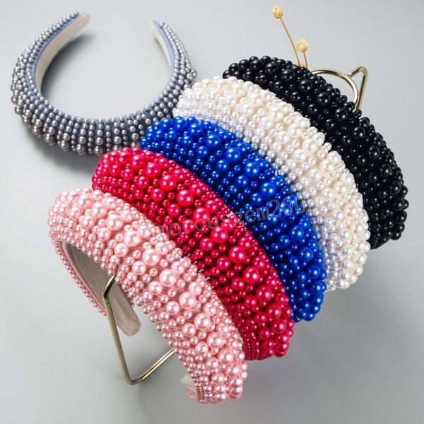 fully imitation pearl headband luxury simulated pearl beaded thick sponge hairband girl party headpiece bezel, Silver
fully imitation pearl headband luxury simulated pearl beaded thick sponge hairband girl party headpiece bezel, Silver