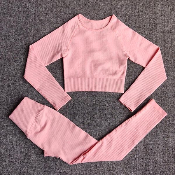 yoga outfit women's seamless sportswear set ribbed long sleeve workout high waist sports tights top
yoga outfit women's seamless sportswear set ribbed long sleeve workout high waist sports tights top