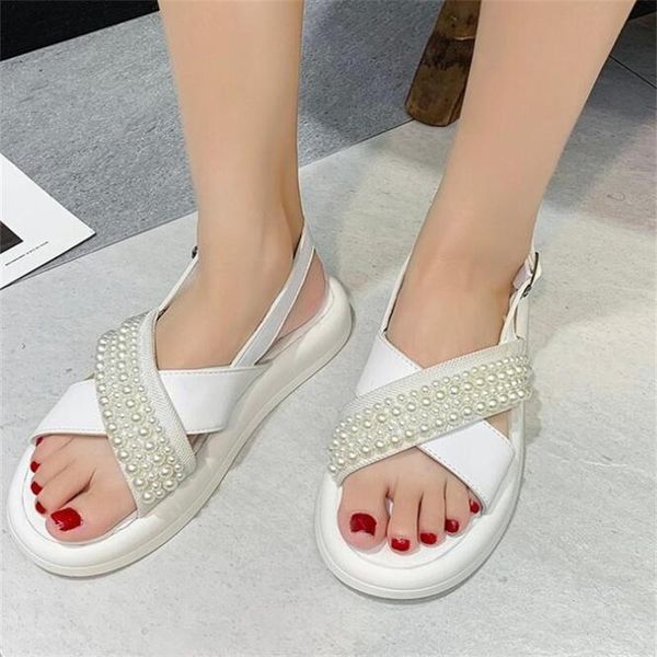 sandals pearl buckle flat shoes woman casual thick bottom comfort ladies footwear 2021 summer female fashion sandalias mujer, Black
sandals pearl buckle flat shoes woman casual thick bottom comfort ladies footwear 2021 summer female fashion sandalias mujer, Black