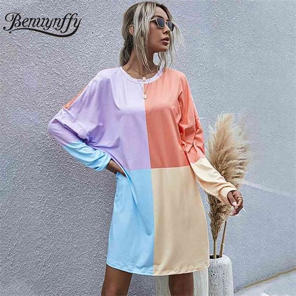 autumn winter korean fashion color block knit dress women drop long-sleeve o-neck mini dresses loose female clothes 210510, Black;gray
autumn winter korean fashion color block knit dress women drop long-sleeve o-neck mini dresses loose female clothes 210510, Black;gray
