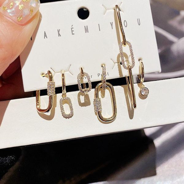 dangle & chandelier migga 6pcs mix design cubic zircon geometric drop earrings pack gold color plated women party jewelry, Silver
dangle & chandelier migga 6pcs mix design cubic zircon geometric drop earrings pack gold color plated women party jewelry, Silver