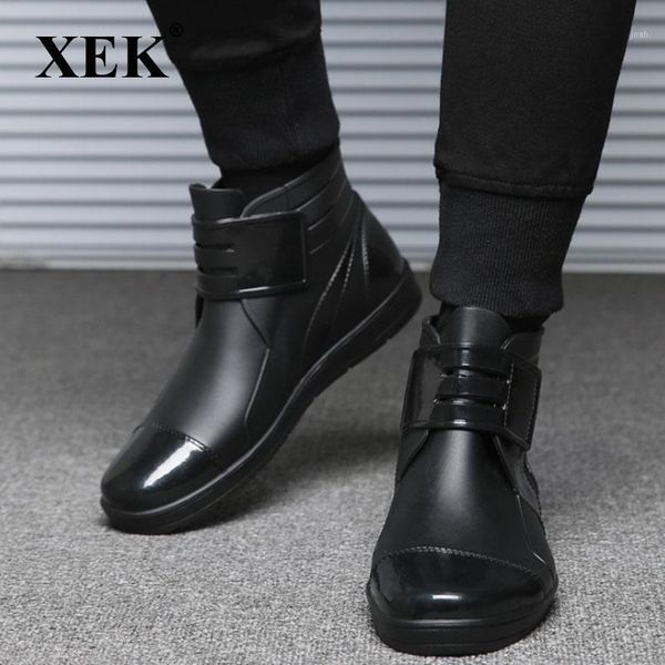 boots xek pvc waterproof rain flat with shoes men water rubber ankle buckle zll1531, Black
boots xek pvc waterproof rain flat with shoes men water rubber ankle buckle zll1531, Black