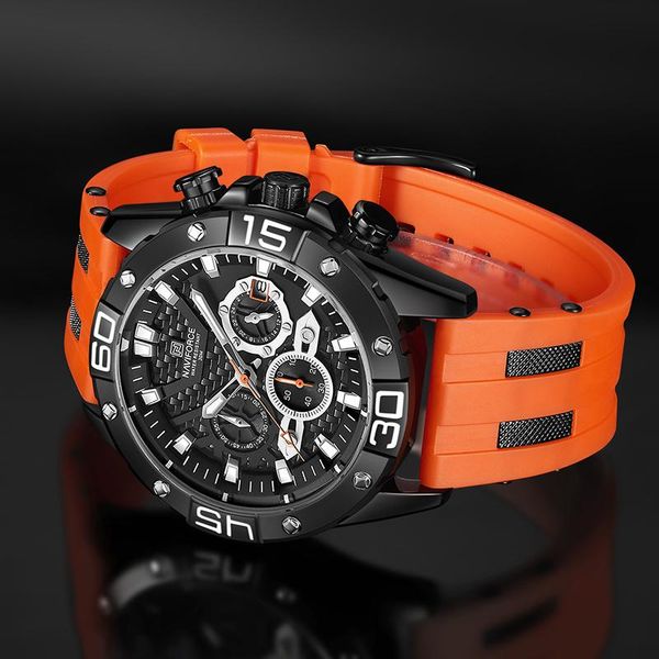 wristwatches naviforce watches men silicone military sport watch waterproof chronograph quartz wristwatch date male clock, Slivery;brown
wristwatches naviforce watches men silicone military sport watch waterproof chronograph quartz wristwatch date male clock, Slivery;brown