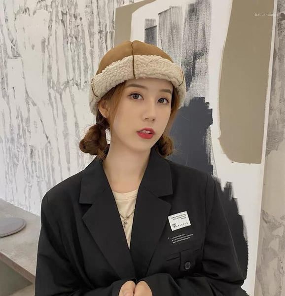 berets casual cute thicken suede splice lamb wool docker beanie hat rolled cuff vintage plush brimless skullcap cap, Blue;gray
berets casual cute thicken suede splice lamb wool docker beanie hat rolled cuff vintage plush brimless skullcap cap, Blue;gray