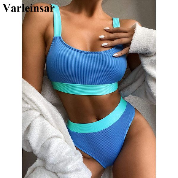 s- xl ribbed splicing female swimsuit high waist bikini women swimwear two-pieces bikini set bather bathing suit swim v2329
s- xl ribbed splicing female swimsuit high waist bikini women swimwear two-pieces bikini set bather bathing suit swim v2329