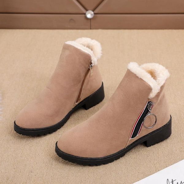 boots 2021 female fashion slip on low heel sewing flock platform ankle women's casual comfortable style black/brown shoes
boots 2021 female fashion slip on low heel sewing flock platform ankle women's casual comfortable style black/brown shoes