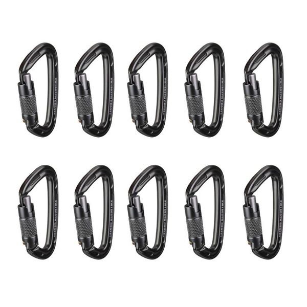 cords, slings and webbing 10 pack rock climbing carabiner clips, ce certified 24kn heavy duty caribeaners for rappelling swing rescue mounta
cords, slings and webbing 10 pack rock climbing carabiner clips, ce certified 24kn heavy duty caribeaners for rappelling swing rescue mounta