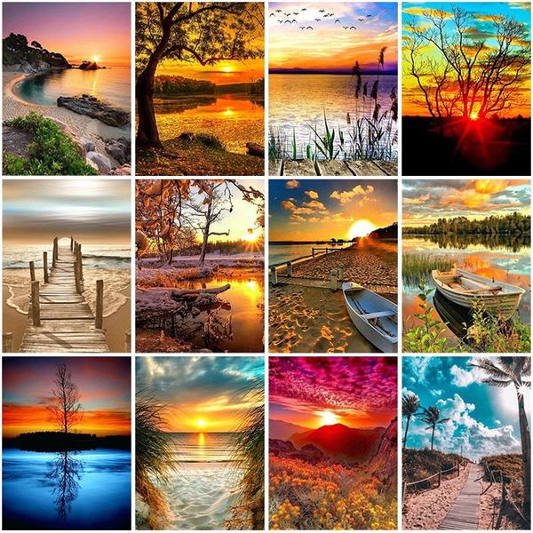 diamond painting 5d diy full round/square drill sunset landscape art embroidery seaside cross stitch manual home decor
diamond painting 5d diy full round/square drill sunset landscape art embroidery seaside cross stitch manual home decor
