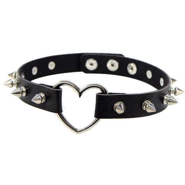belts 1pc summer cool punk goth rivet heart round choker necklace metal love leather chocker adjustable fashion jewelry for women, Black;brown
belts 1pc summer cool punk goth rivet heart round choker necklace metal love leather chocker adjustable fashion jewelry for women, Black;brown