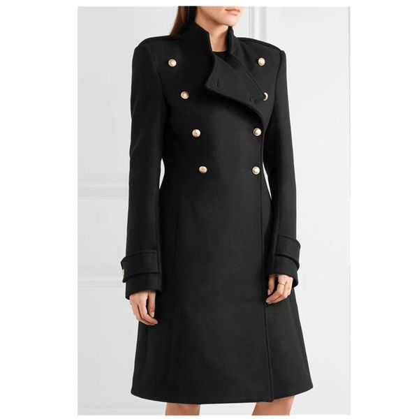 spring winter women fashion simple black wool coat female double breasted windbreaker slim autumn mid-length outerwear women's & blends
spring winter women fashion simple black wool coat female double breasted windbreaker slim autumn mid-length outerwear women's & blends
