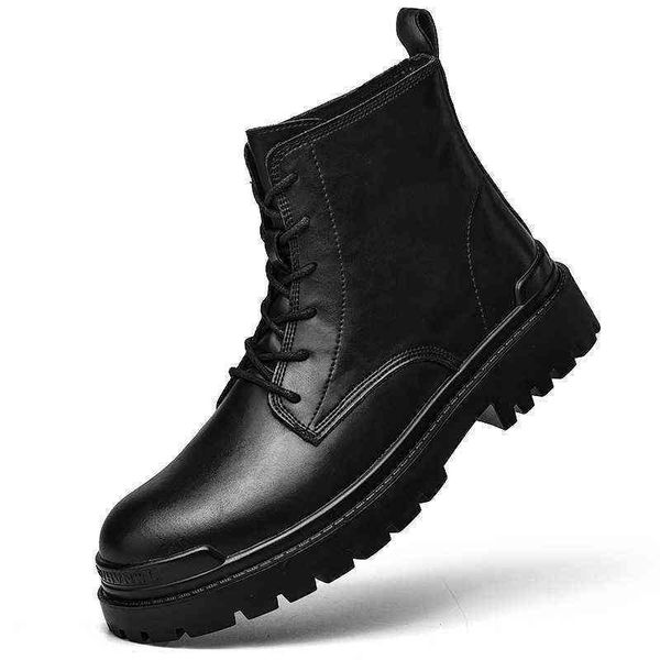 6-hole martin boots in autumn 2021 men's secondary leather rubber outsole leisure fashion medium tube sho, Black
6-hole martin boots in autumn 2021 men's secondary leather rubber outsole leisure fashion medium tube sho, Black