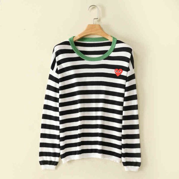 women's sweaters women pure cotton sweater heart o-neck pullover stripe with heart embroidery long sleeve knitwear 9vx3, White;black
women's sweaters women pure cotton sweater heart o-neck pullover stripe with heart embroidery long sleeve knitwear 9vx3, White;black