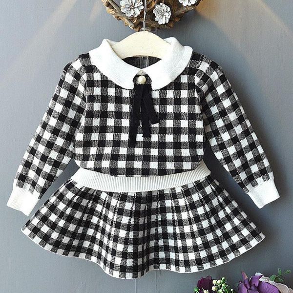 clothing sets girls children's 2021 autumn winter plaid bow school student suit knit sweater+ short skirt 2pcs kids outfits, White
clothing sets girls children's 2021 autumn winter plaid bow school student suit knit sweater+ short skirt 2pcs kids outfits, White