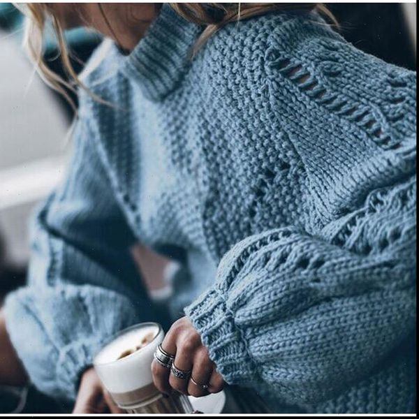 hollow out loose knitted womens sweater lantern sleeve o neck solid pullover female autumn warm ladies pullovers, White;black
hollow out loose knitted womens sweater lantern sleeve o neck solid pullover female autumn warm ladies pullovers, White;black