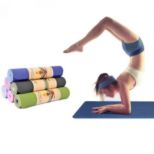 yoga mats 183*61cm 6mm thick double color non-slip tpe mat quality exercise sport for fitness gym home tasteless pad
yoga mats 183*61cm 6mm thick double color non-slip tpe mat quality exercise sport for fitness gym home tasteless pad