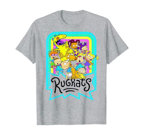nickelodeon rugrats neon rainbow reptar and friends t-shirt, White;black
nickelodeon rugrats neon rainbow reptar and friends t-shirt, White;black