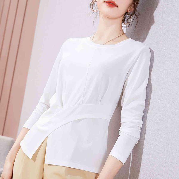 women's t-shirt black asymmetric shirt with divided fork, white, long sleeve, female, cotton, spring, autumn, 2021, fashion , t-shirts,
women's t-shirt black asymmetric shirt with divided fork, white, long sleeve, female, cotton, spring, autumn, 2021, fashion , t-shirts,