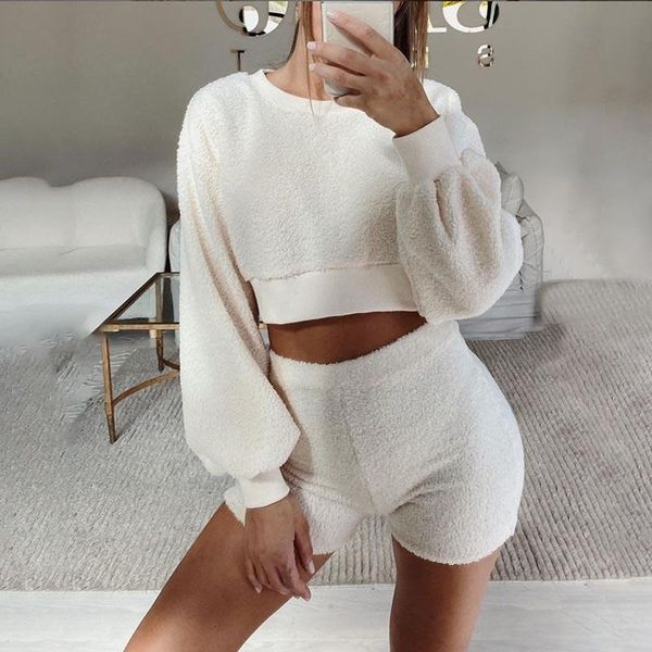 women's tracksuits 2021 winter women solid loose teddy tracksuit set sports fitness bodycon long sleeve fleece short pants 2 piece autu, Gray
women's tracksuits 2021 winter women solid loose teddy tracksuit set sports fitness bodycon long sleeve fleece short pants 2 piece autu, Gray