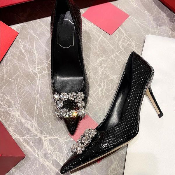 dress shoes s spring and autumn womens high heels symphony snakeskin square buckle diamond decoration stiletto party, Black
dress shoes s spring and autumn womens high heels symphony snakeskin square buckle diamond decoration stiletto party, Black
