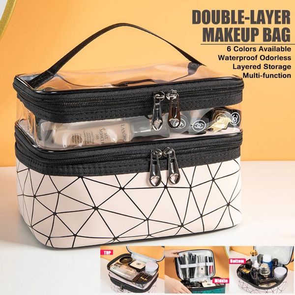 cosmetic bags & cases double layer make up bag women ice crack fashion waterproof pu tote large capacity toiletry storage portable travel
cosmetic bags & cases double layer make up bag women ice crack fashion waterproof pu tote large capacity toiletry storage portable travel