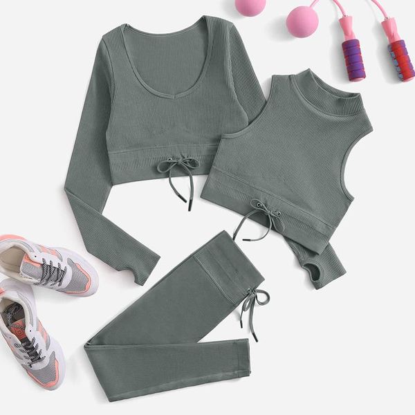 yoga outfit women set sports workout clothes long sleeve high waist leggings paded bra sportwear tights 3pcs seamless gym
yoga outfit women set sports workout clothes long sleeve high waist leggings paded bra sportwear tights 3pcs seamless gym