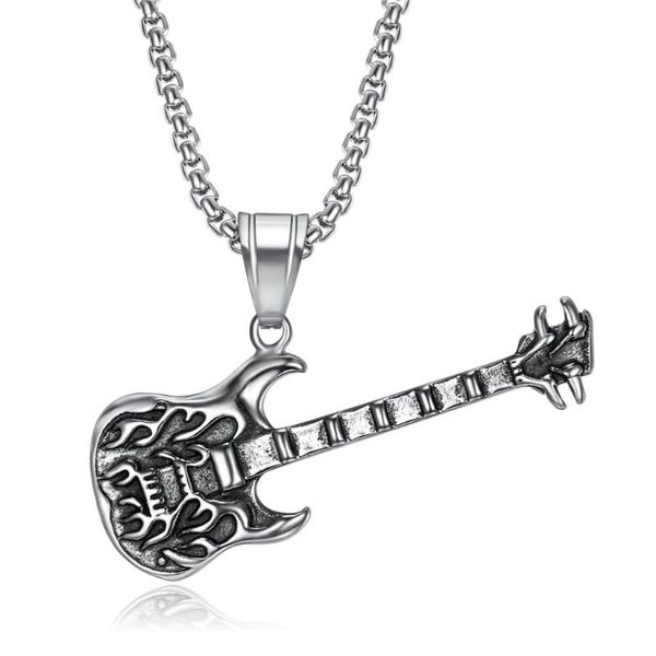 pendant necklaces 316l stainless steel guitar pendants & silver color rope chain for men punk rock music jewelry gift
pendant necklaces 316l stainless steel guitar pendants & silver color rope chain for men punk rock music jewelry gift
