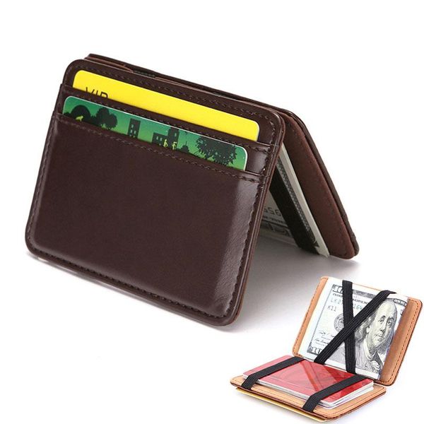card holders holder men thin wallet pu leather 4 id magic case pasjeshouder cardholder for, Brown;gray
card holders holder men thin wallet pu leather 4 id magic case pasjeshouder cardholder for, Brown;gray