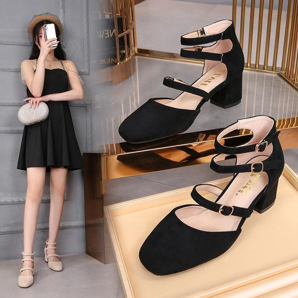 three buckle strap flock sandals women square toe high heels gladiator ladies single shoes chunky sandalias woman size43, Black
three buckle strap flock sandals women square toe high heels gladiator ladies single shoes chunky sandalias woman size43, Black