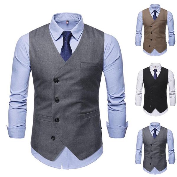 men's vests mens formal simple buttonblazer buttons up jacket waistcoat patchwork vest vintage sleeveless business, Black;white
men's vests mens formal simple buttonblazer buttons up jacket waistcoat patchwork vest vintage sleeveless business, Black;white