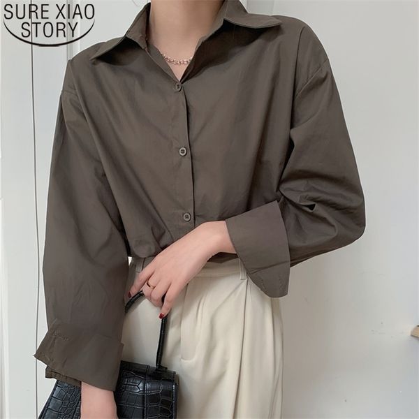 fashion solid shirts vintage long sleeve women coffee color loose spring all-match casual ladies blusas 13169 210506, White
fashion solid shirts vintage long sleeve women coffee color loose spring all-match casual ladies blusas 13169 210506, White