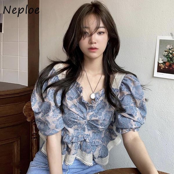 women's blouses & shirts kuzuwata french vintage v-neck print blusas de mujer lace stitching womens summer loose puff sleeve shirt wome, White
women's blouses & shirts kuzuwata french vintage v-neck print blusas de mujer lace stitching womens summer loose puff sleeve shirt wome, White