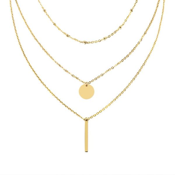 chains fashion ins simple and beautiful temperament geometric disc round brand long necklace clavicle chain titanium steel rose gold, Silver
chains fashion ins simple and beautiful temperament geometric disc round brand long necklace clavicle chain titanium steel rose gold, Silver