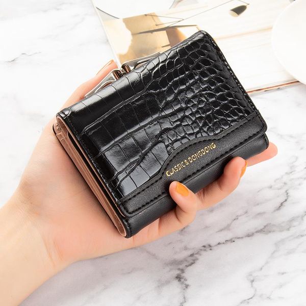 wallets short retro three-fold folding wallet female student korean version of simple multi-card crocodile pattern coin purse, Red;black
wallets short retro three-fold folding wallet female student korean version of simple multi-card crocodile pattern coin purse, Red;black