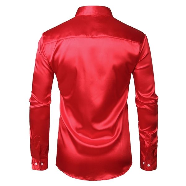 men's slim fit silk satin dress shirts wedding groom stage prom men long sleeve button down shirt male chemise homme red 200925, White;black
men's slim fit silk satin dress shirts wedding groom stage prom men long sleeve button down shirt male chemise homme red 200925, White;black