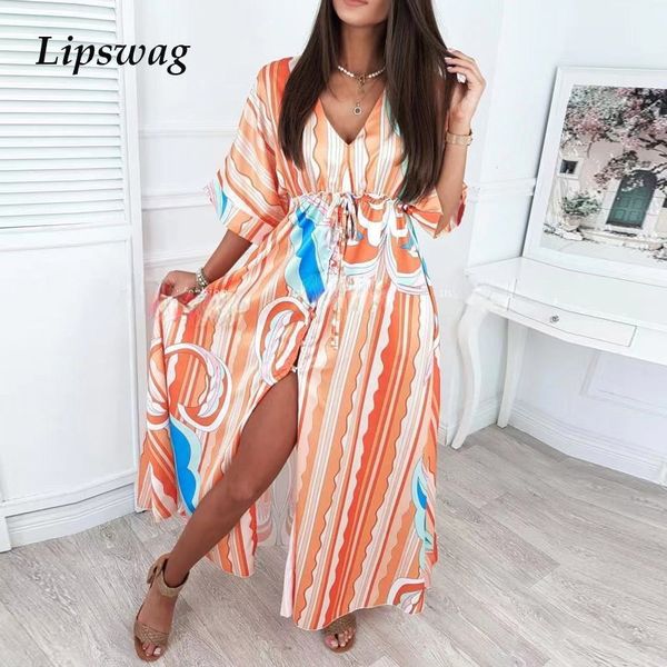 summer v neck button split party dress autumn vintage print boho maxi dress women elegant dstring waist beach long dresshigh quality, Black;gray
summer v neck button split party dress autumn vintage print boho maxi dress women elegant dstring waist beach long dresshigh quality, Black;gray