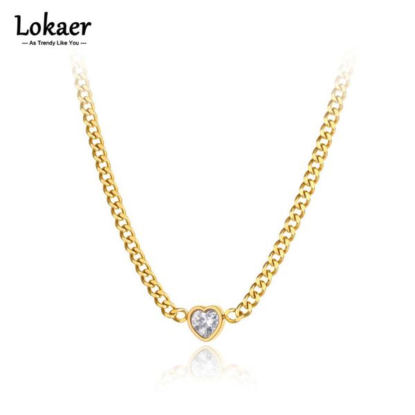 chains lokaer titanium stainless steel love heart cz crystal charm choker necklaces for women trendy chain link pendant jewelry n21200, Silver
chains lokaer titanium stainless steel love heart cz crystal charm choker necklaces for women trendy chain link pendant jewelry n21200, Silver
