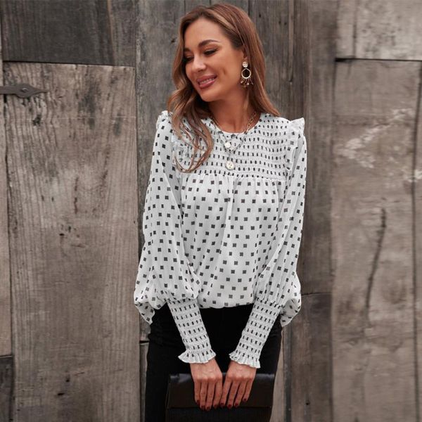 women's blouses & shirts summer women chiffon fashion elegant office ladies clothes casual looes polka dot print ruffl autumn long slee, White
women's blouses & shirts summer women chiffon fashion elegant office ladies clothes casual looes polka dot print ruffl autumn long slee, White